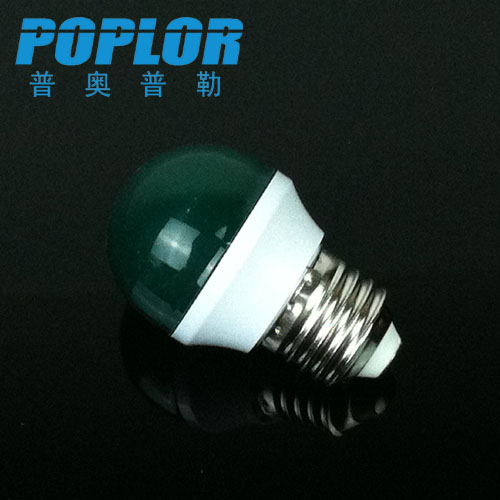 LED bulb G45 Plastic 3W LED color bulb PC Green shell E27