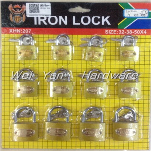 LIANQIU Golden lock 32mm-38mm-50mm padlock thumbnail