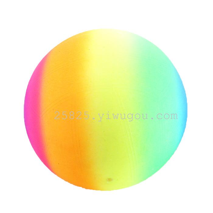 新品PVC彩虹球彩色沙滩排球儿童玩具皮球拍拍球9寸细节图