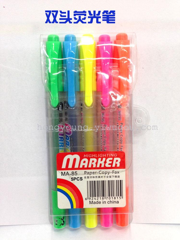 Double-headed highlighter MA-85-5 highlighter colored marker pen highlighter marker pen