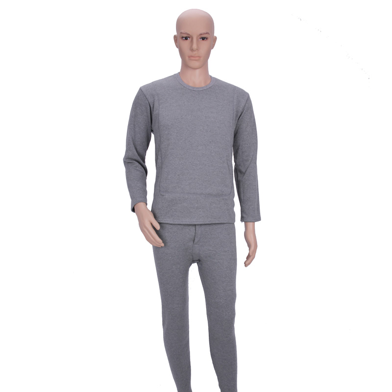 Men's and women's golden armor thermal underwear, thickened and fleece super soft double-layer set for middle-aged and elderly people