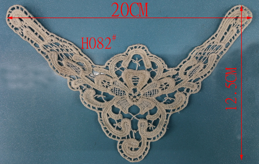 Lace collar, cotton thread, lace corsage, water-soluble embroidery