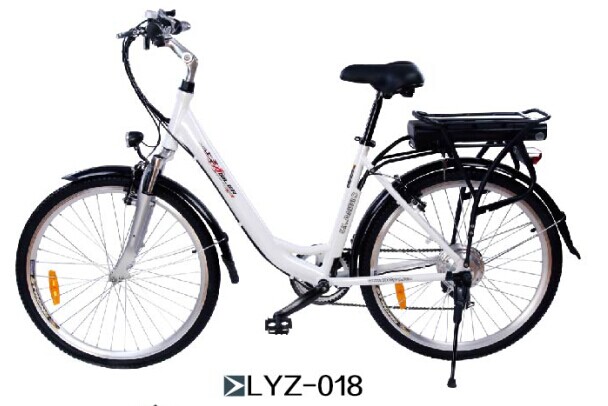 The LYZ-018 26-inch lithium bike is more comfortable to ride with oversized tires