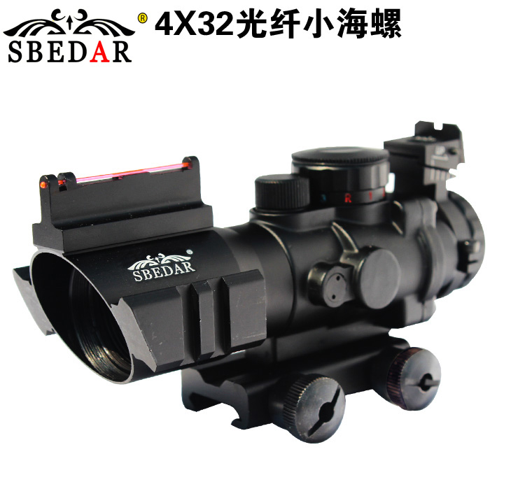 Sniper mirror 4X32 versión de guía de fibra óptica placa divisoria antisísmica mira telescópica