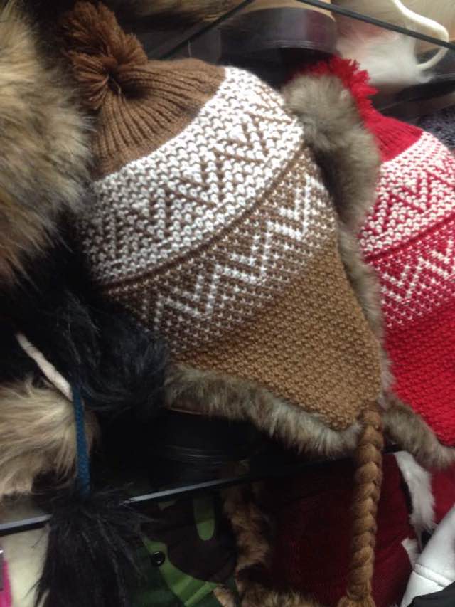 Knitted Plush Pattern Multi-Color Adult Lei Feng Hat