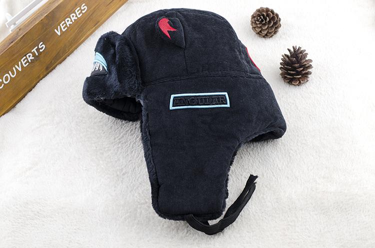 Men and women thickened warm outdoor ear protection hat winter Korean couples cute selling cute shark demon Lei Feng hat Specification drawing