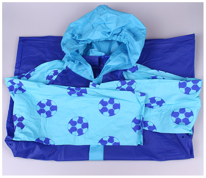 Direct sales from an export manufacturer of PVC fashionable children's raincoats for playing football details Picture