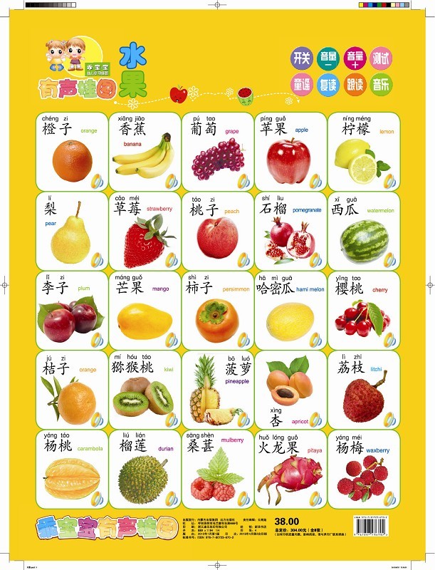 新款 乖宝宝 有声挂图 拼音 字母 数字 动物产品图
