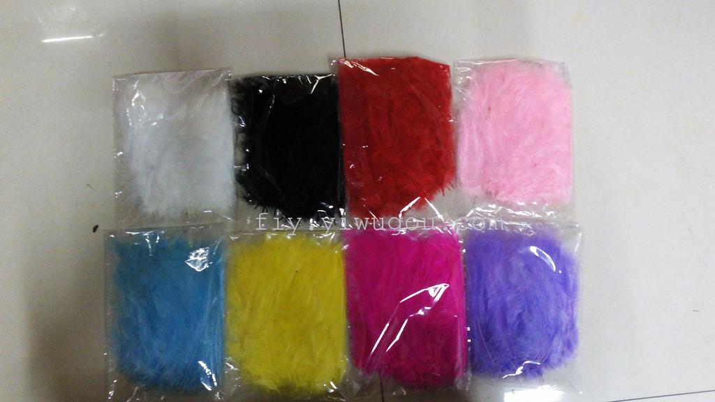 diy羽毛 尖尾绒 天然羽毛 装饰羽毛 100支/包产品图