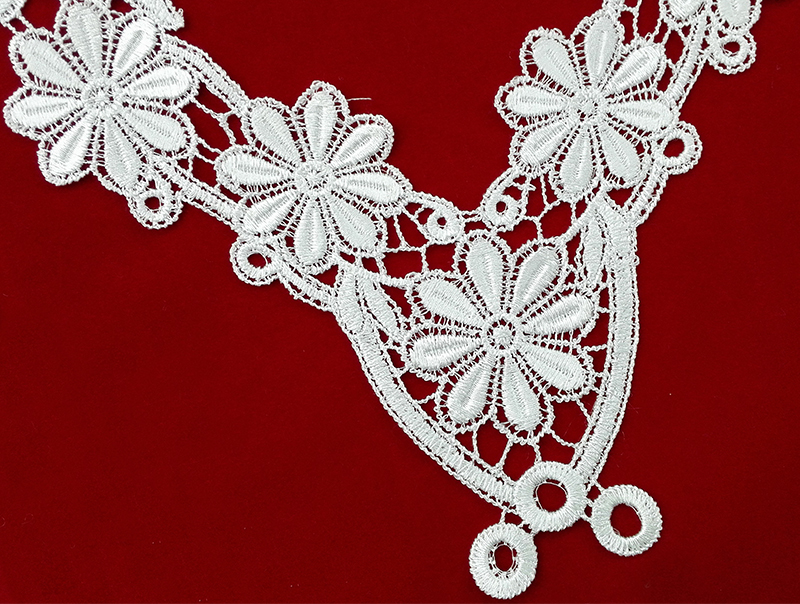 Neckline lace accessories, corsage embroidery, water-soluble lace details Picture