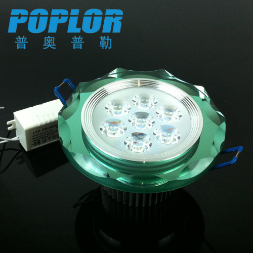 7W LED sky lights LED Crystal sky lights IC constant current car aluminum LED downlights