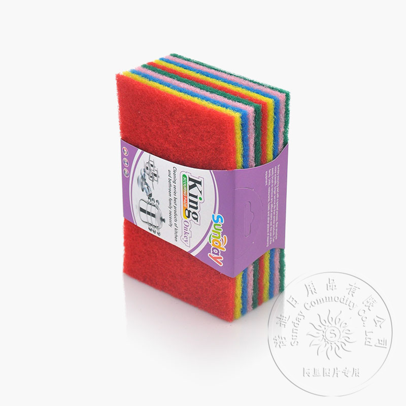 Sunday0.5加硬彩十片百洁布洗碗巾 厨房洗碗布抹布