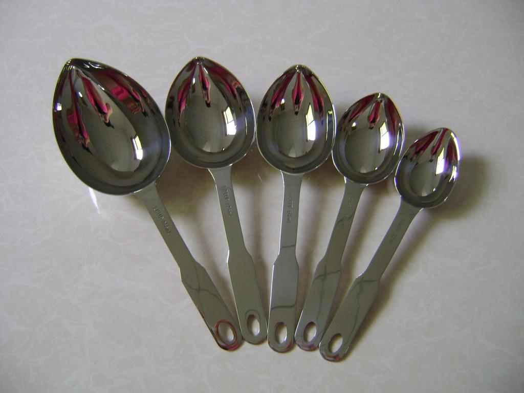 Stainless steel measuring spoon measuring cup 5 piece set Baking tools must be used thumbnail