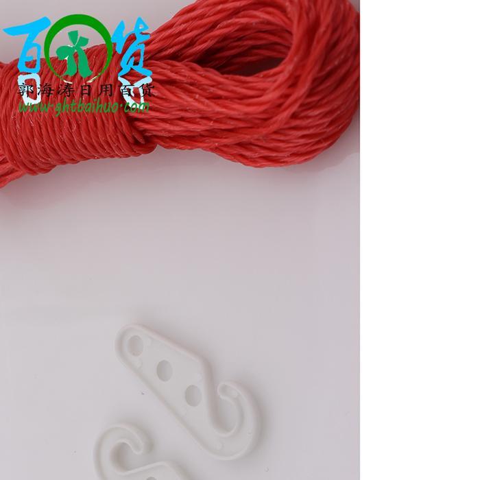 胶钩10M绳厂家直销绳子批发尼龙绳晒晾衣皮筋绳家用衣架细节图