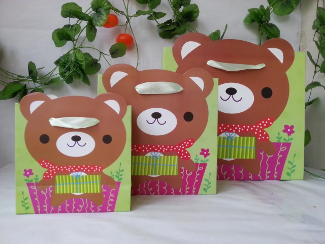 White Card Paper Bag/Cute Animal Bag Handbag Birthday Gift Bag Every Day Special Spot