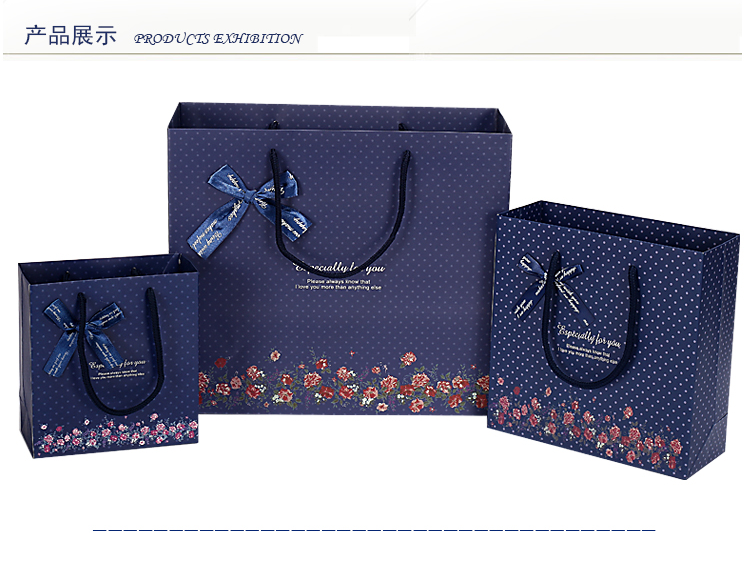 New Korean Fashion High-Grade Dark Polka Dot Bottom Gift Bag Birthday Gift Bag Tote Bag Return Gift Bag details Picture