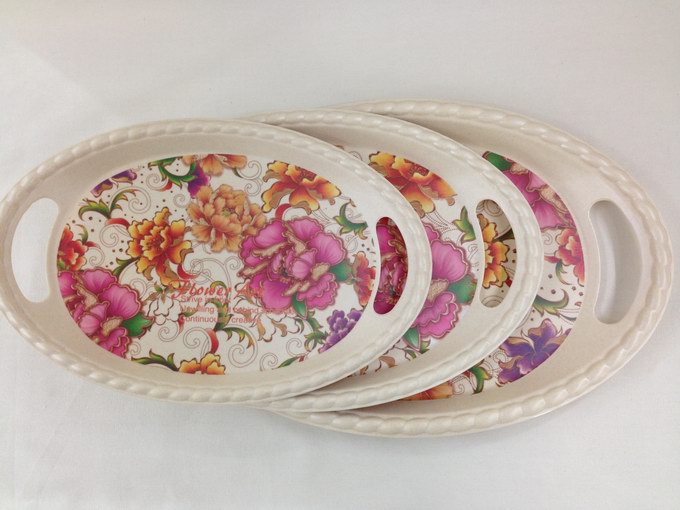 Melamine tray, bamboo and wood powder tray, fruit tray details Picture