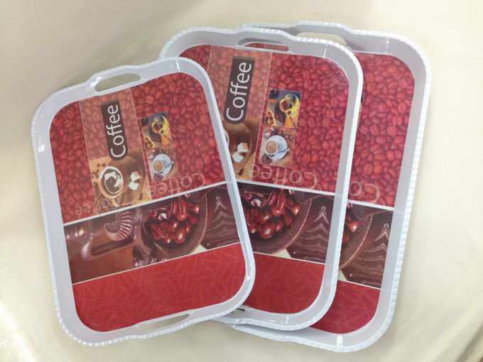 Melamine tray, double-ear large tray, lace tray, melamine tray, jdhd details Picture