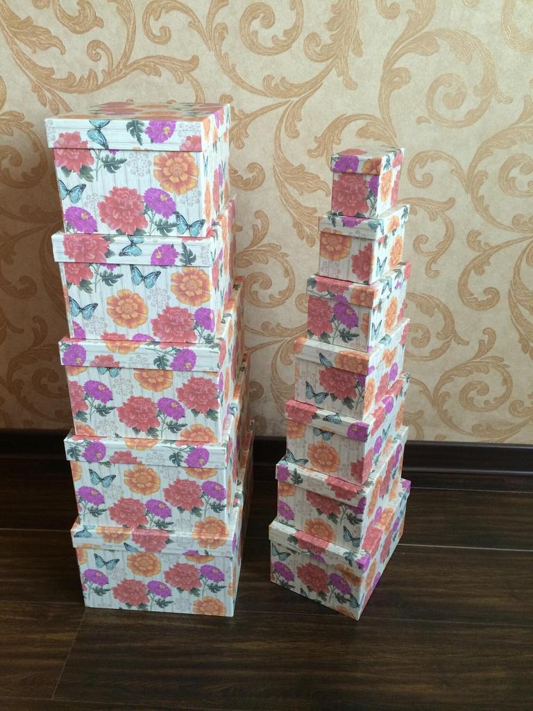 靖薇包装工艺品礼品创意礼品礼品盒 纸质套十上下盖花色礼品盒套盒