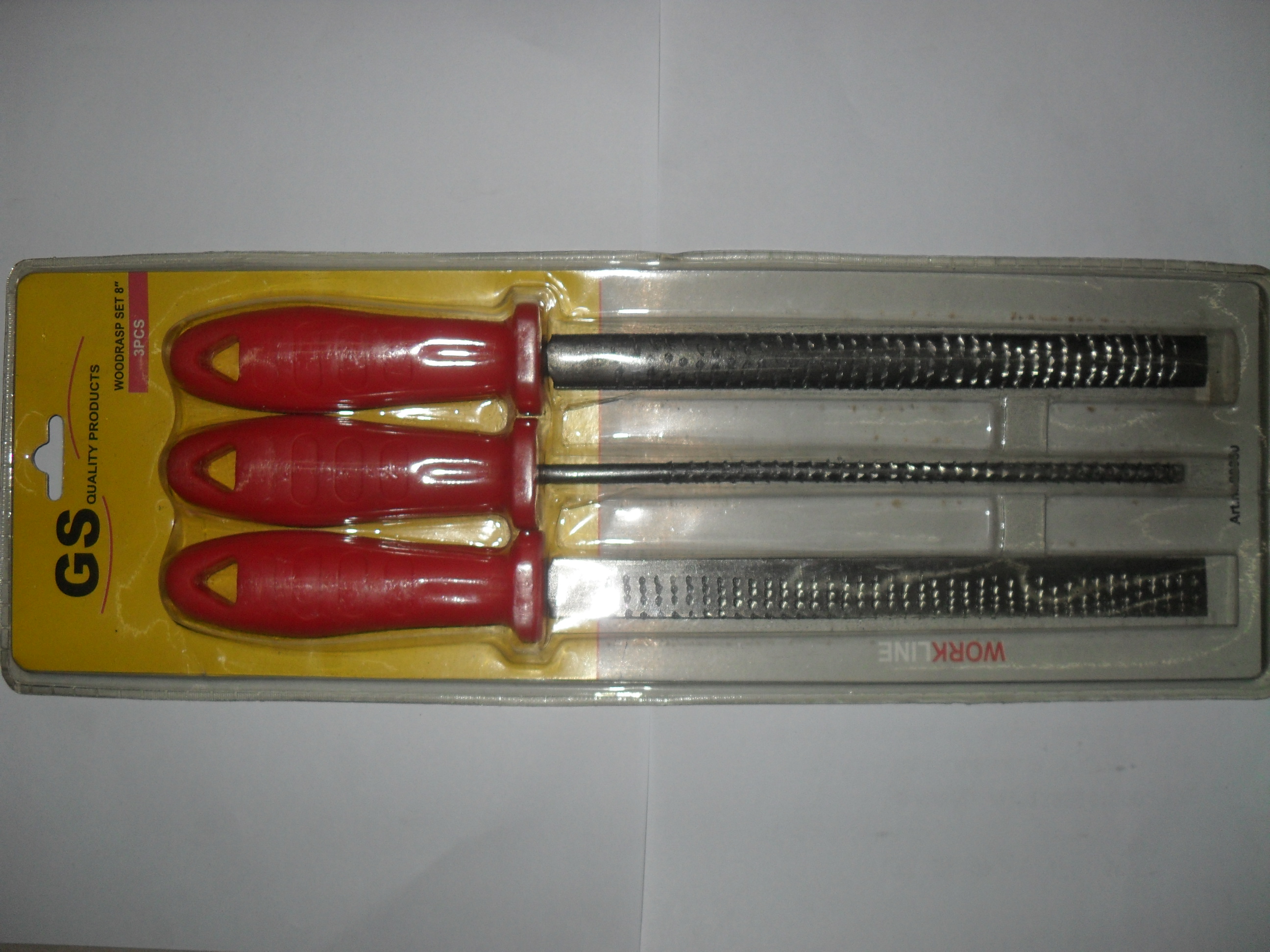 3PC woodworking file, 3PC steel file, double blister packaging