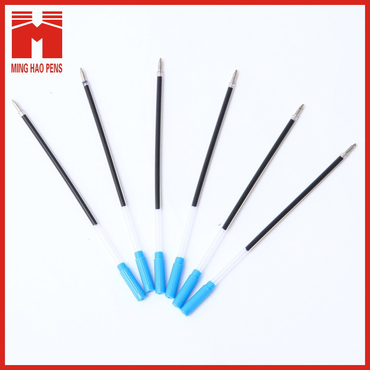 Wengang Minghao Pen Office Culture Writing Tools Ballpoint Pen Medium oil pen Metal Ballpoint pen refills Little Gao Shi plastic core refills in stock, black or blue, 0.7 available full figure