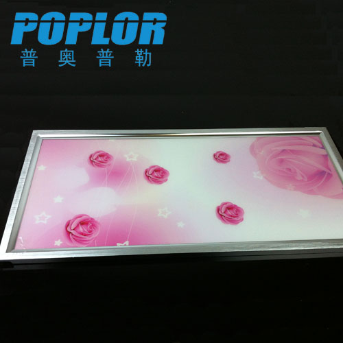 12WLED平板灯集成吊顶灯超薄嵌入式灯厨卫灯印花面板灯