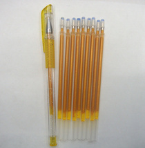 Buddhist articles gold powder pen to copy the text of gold pen to copy the description of the core