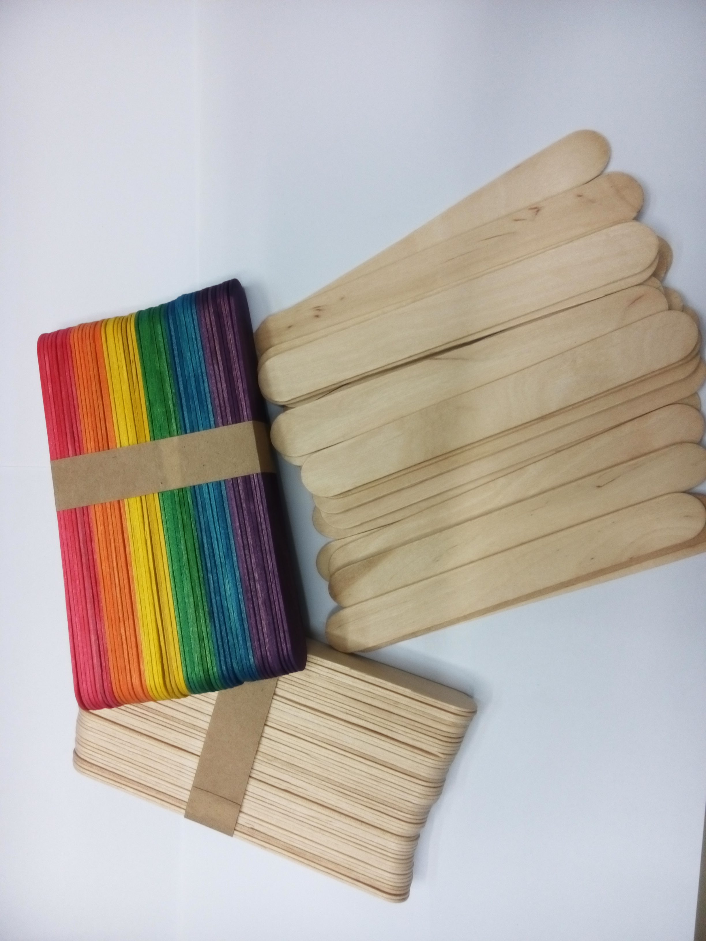 Handmade Matching Educational Toys Dly Other Educational Toys For Children Diy Handmade Materials Color 15Cm Large Wooden Ice Cream Bar Tongue Depresser details Picture