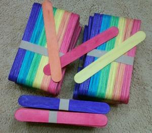 Handmade Matching Educational Toys Dly Other Educational Toys For Children Diy Handmade Materials Color 15Cm Large Wooden Ice Cream Bar Tongue Depresser