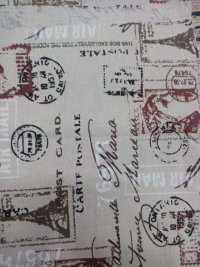 Cotton and linen printed coffee head