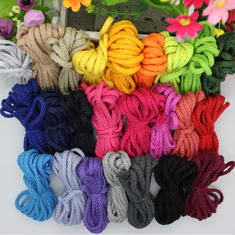 5.0mm fluorescent eco-friendly 8-strand cotton rope colorful DIY jewelry accessories details Picture