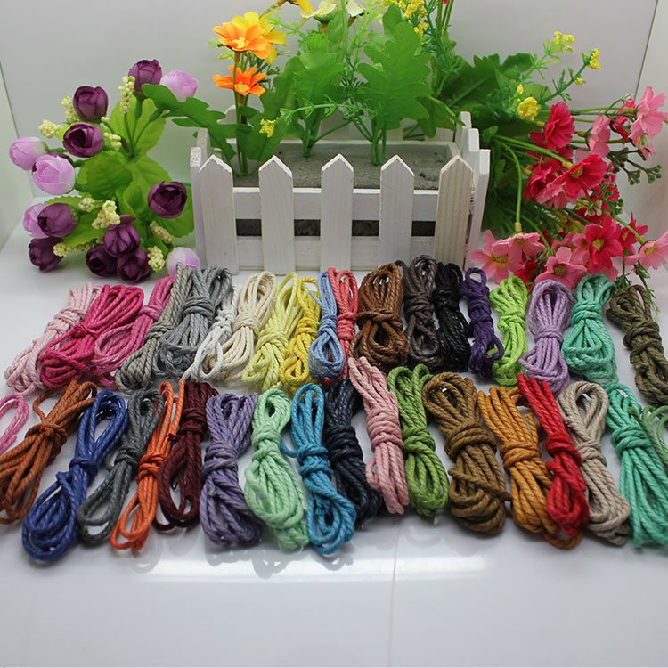 2.0mm three-strand cotton wax rope, wax thread, shoelaces, clothing accessories, ornaments, bracelets details Picture