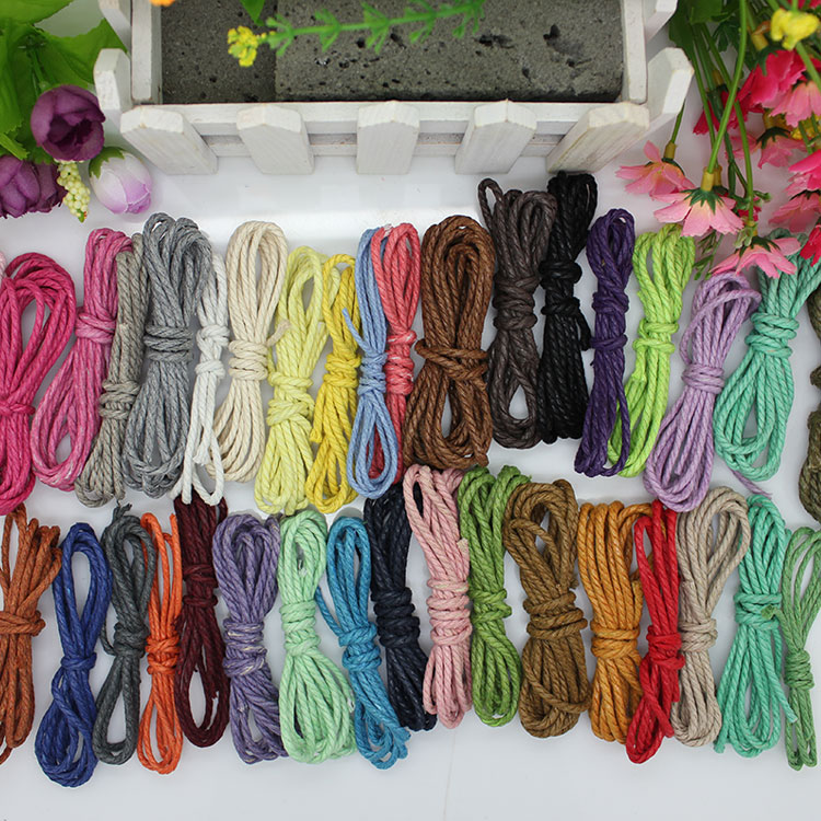 2.0mm three-strand cotton wax rope, wax thread, shoelaces, clothing accessories, ornaments, bracelets
