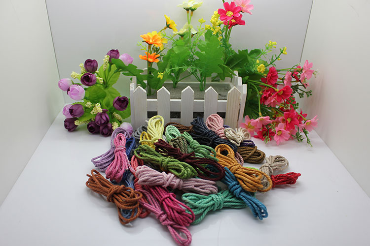 DIY 1.5mm three-strand cotton wax thread and rope jewelry accessories and shoelaces Specification image