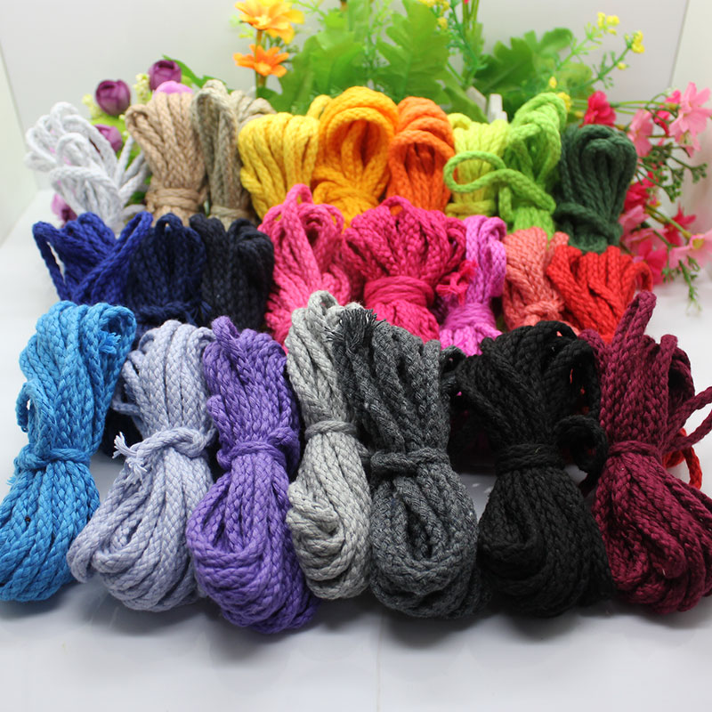 5.0mm 荧光色 环保 8股棉绳彩色DIY饰品配件