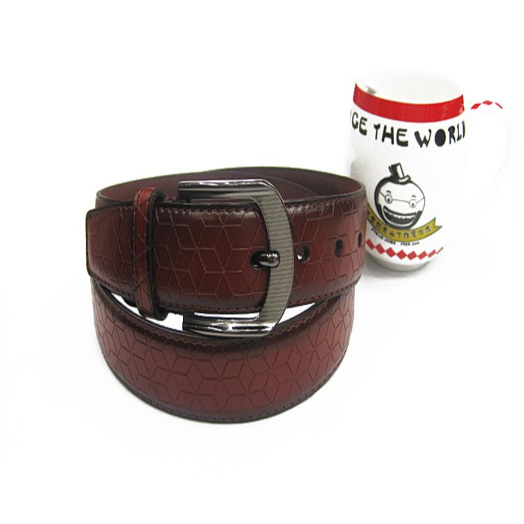 Popular Casual Trimmed Edge Needle Buckle Pu Leather Men's Belt Popular Fashion Best Match