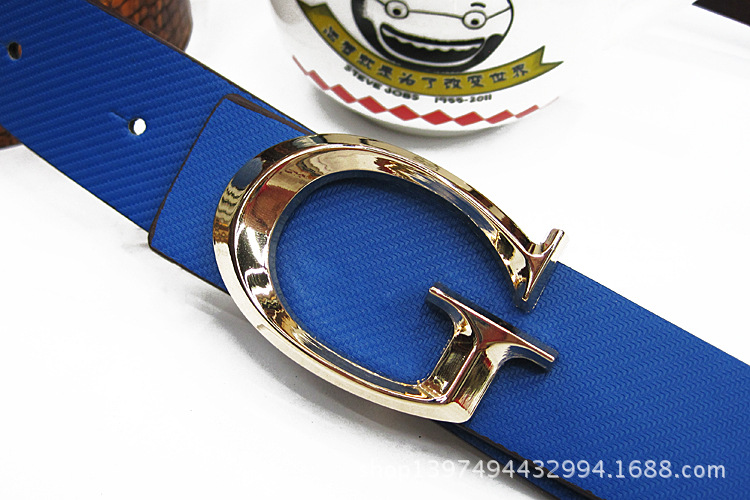 Korean Version Of The Trend Pu Leather Plate Buckle Unisex Belt Casual Fashion Men's Belt Specification drawing