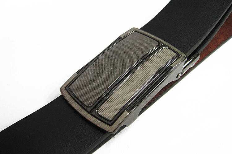 Automatic Buckle Men's Belt Genuine Leather Belt Glamour Black With Formal Wear To Highlight Masculinity Application Scenario