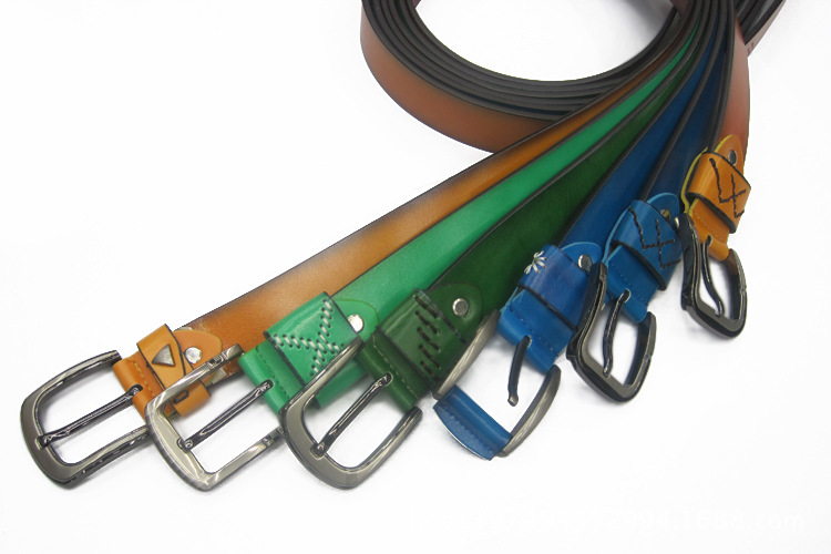 Fashion Casual Women's Belt Pu Leather Leather Color Bright Belt Men's Belt Trend Match details Picture