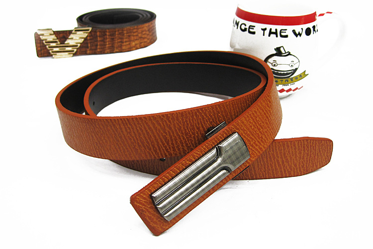 Korean Version Of The Trend Men And Women Pu Leather Belt Plate Buckle Men's Belt With Casual Fashion Magic Weapon