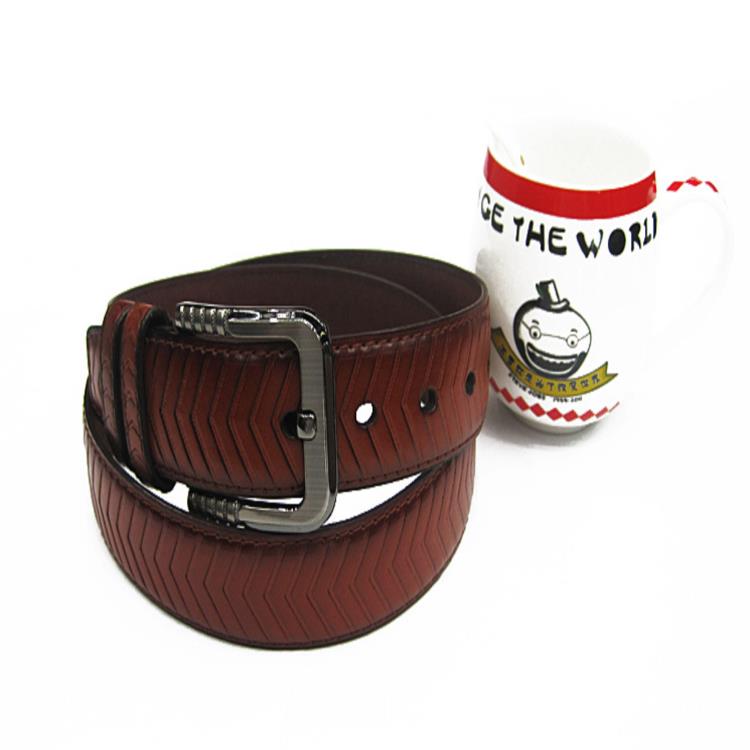 Trend Trimming With Authentic Fashion Men's Leather Belt Casual Denim Collocation Highlights The Charm