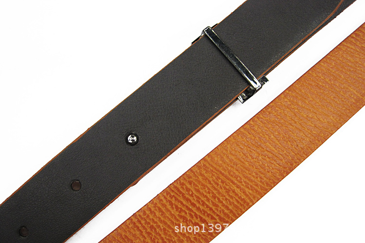 Korean Version Of The Trend Men And Women Pu Leather Belt Plate Buckle Men's Belt With Casual Fashion Magic Weapon Application Scenario