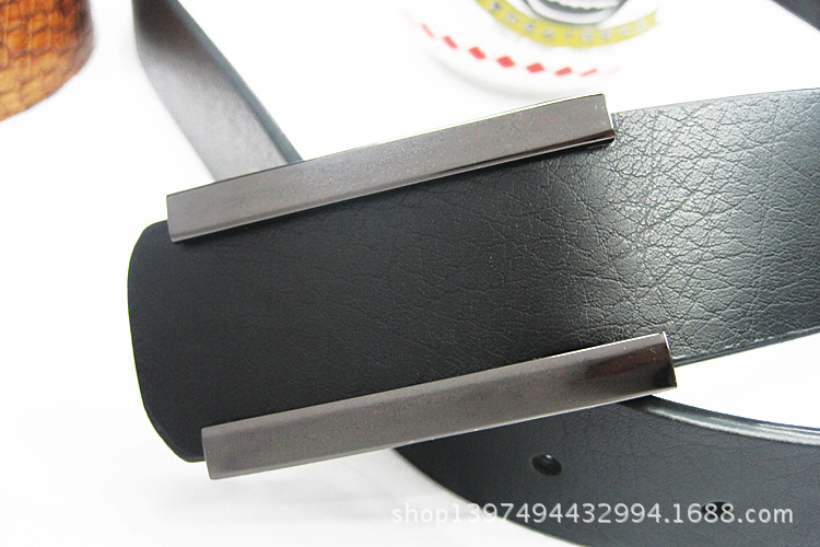 The New Hot High-End Men's Belt Cowhide Buckle Belt Formal With Professional Belt Specification drawing