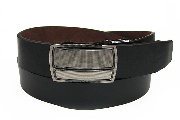 Automatic Buckle Men's Belt Genuine Leather Belt Glamour Black With Formal Wear To Highlight Masculinity