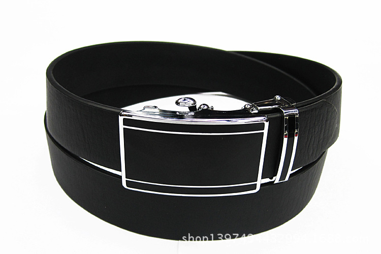 Men's Automatic Buckle Belt Charm Men's Belt Rubber Toothless Belt Leather Belt