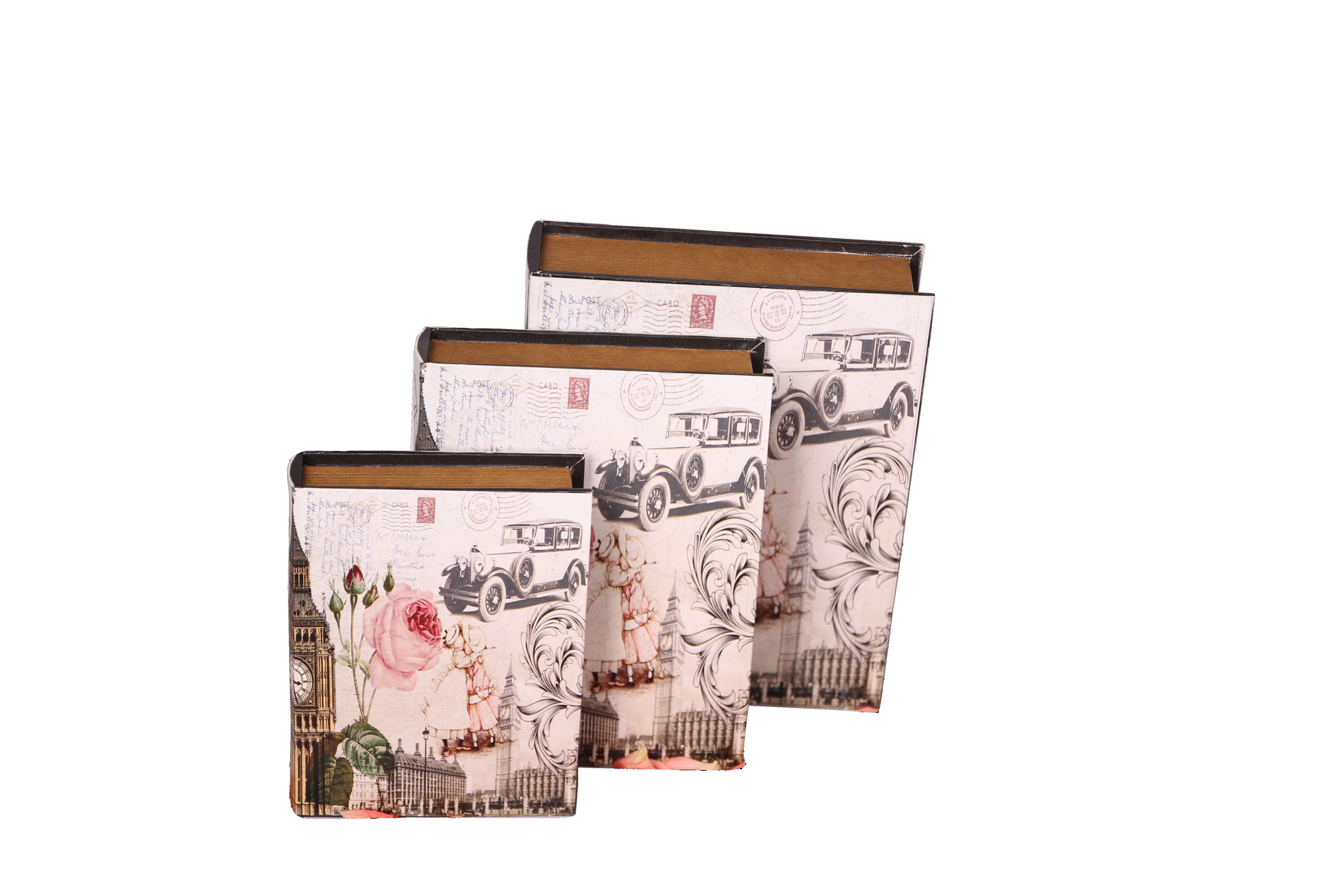 欧式/巴洛克风格做旧书盒套装三件套装 厂家直销 支持订制产品图