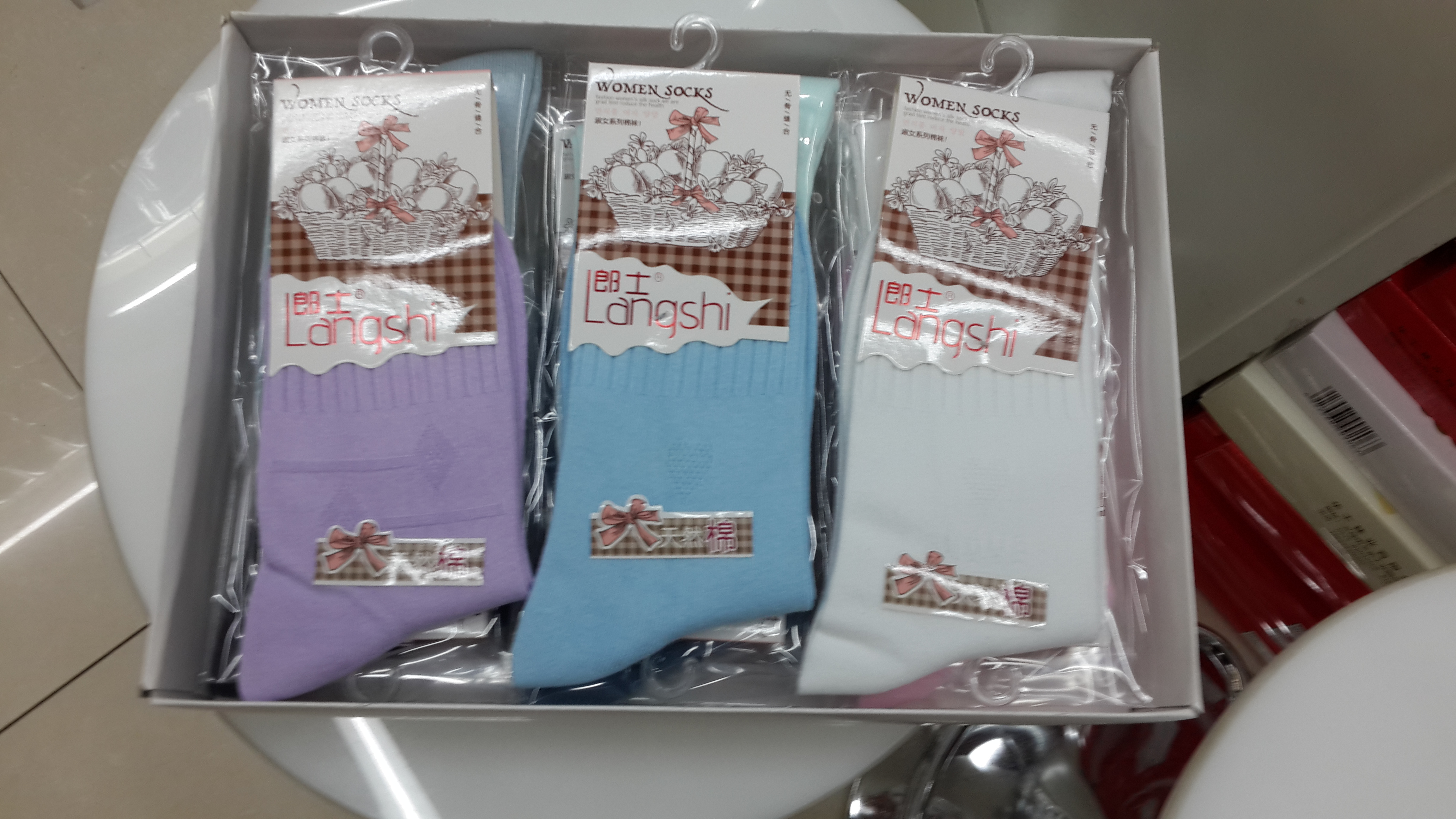 All-cotton loose-fitting women's socks