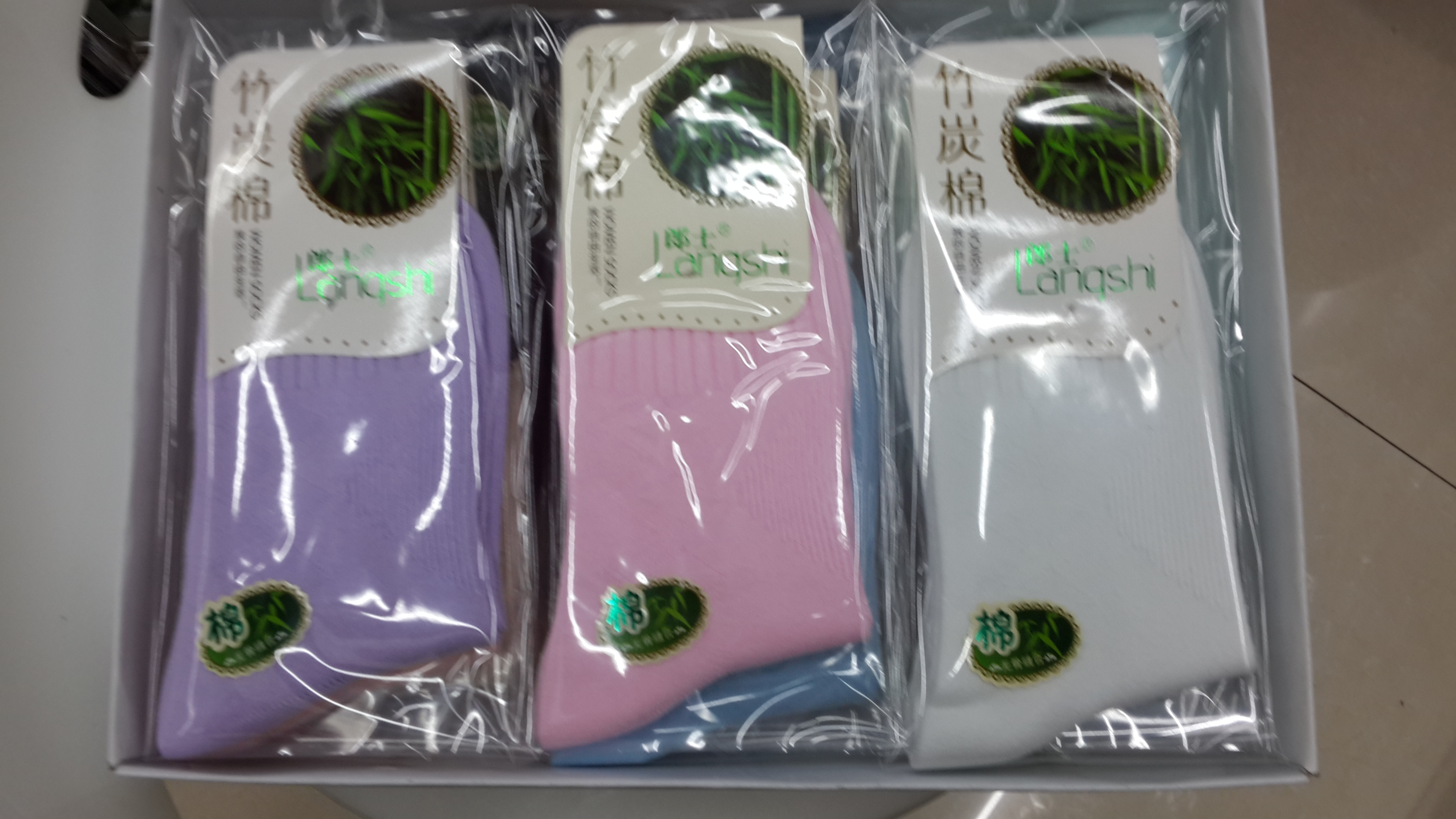 全棉手工对目女袜