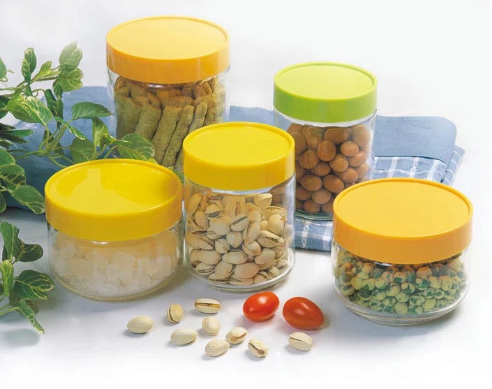 Round glass bottle sealed can 1000ML glass sealed can