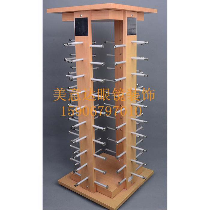 40 sets of wood grain rotating table sunglasses display rack glasses shelf